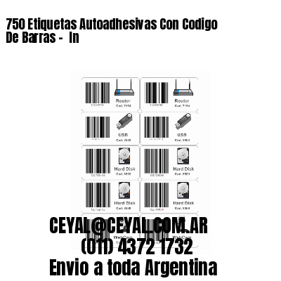 750 Etiquetas Autoadhesivas Con Codigo De Barras –  In
