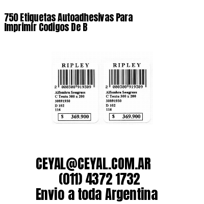 750 Etiquetas Autoadhesivas Para Imprimir Codigos De B
