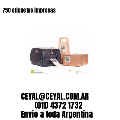 750 etiquetas impresas