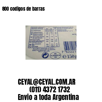 800 codigos de barras