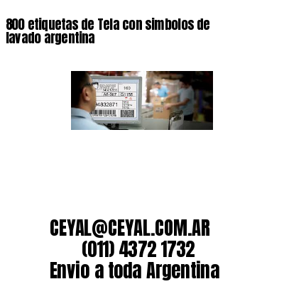 800 etiquetas de Tela con simbolos de lavado argentina