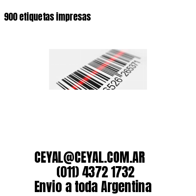 900 etiquetas impresas