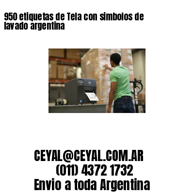 950 etiquetas de Tela con simbolos de lavado argentina