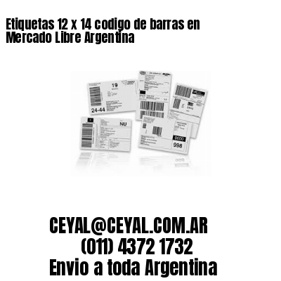 Etiquetas 12 x 14 codigo de barras en Mercado Libre Argentina