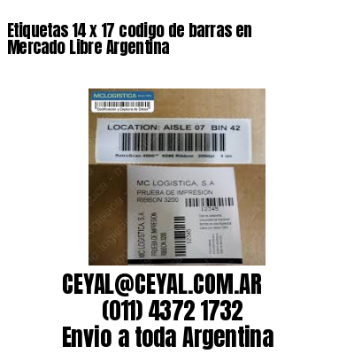 Etiquetas 14 x 17 codigo de barras en Mercado Libre Argentina