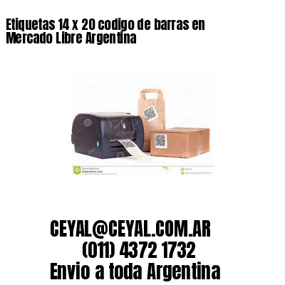 Etiquetas 14 x 20 codigo de barras en Mercado Libre Argentina