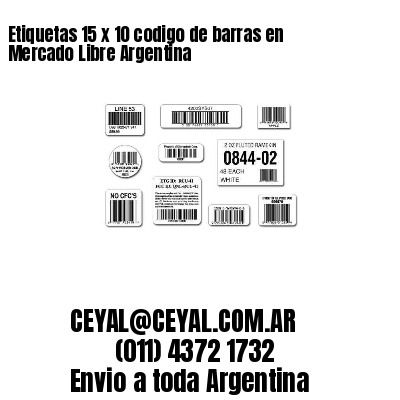 Etiquetas 15 x 10 codigo de barras en Mercado Libre Argentina