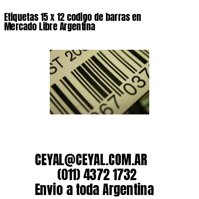 Etiquetas 15 x 12 codigo de barras en Mercado Libre Argentina