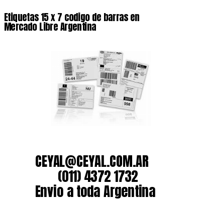 Etiquetas 15 x 7 codigo de barras en Mercado Libre Argentina