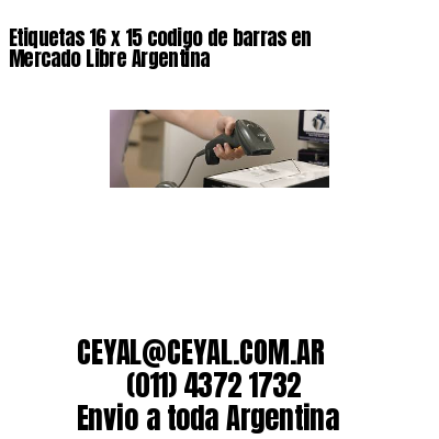 Etiquetas 16 x 15 codigo de barras en Mercado Libre Argentina