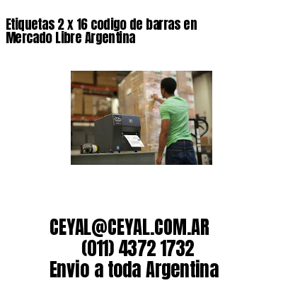 Etiquetas 2 x 16 codigo de barras en Mercado Libre Argentina