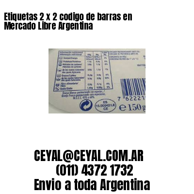 Etiquetas 2 x 2 codigo de barras en Mercado Libre Argentina