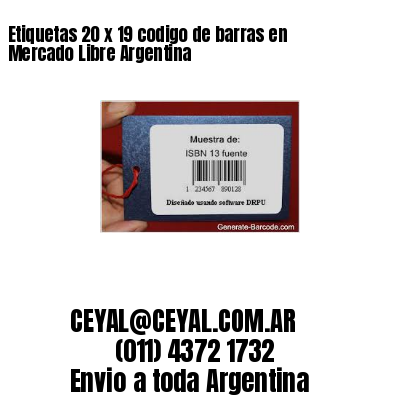 Etiquetas 20 x 19 codigo de barras en Mercado Libre Argentina