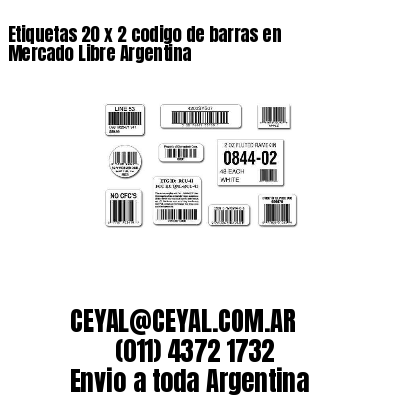 Etiquetas 20 x 2 codigo de barras en Mercado Libre Argentina