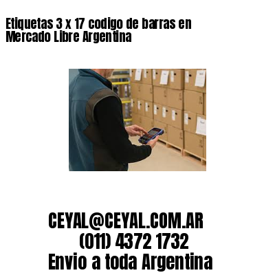 Etiquetas 3 x 17 codigo de barras en Mercado Libre Argentina