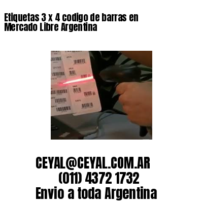 Etiquetas 3 x 4 codigo de barras en Mercado Libre Argentina