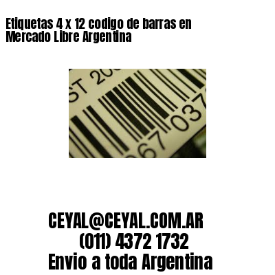 Etiquetas 4 x 12 codigo de barras en Mercado Libre Argentina