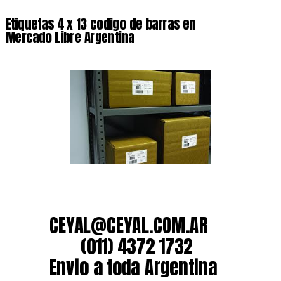Etiquetas 4 x 13 codigo de barras en Mercado Libre Argentina