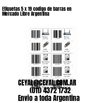 Etiquetas 5 x 19 codigo de barras en Mercado Libre Argentina