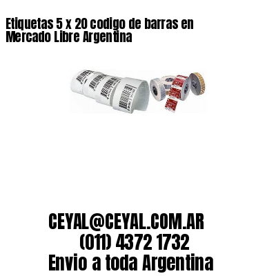 Etiquetas 5 x 20 codigo de barras en Mercado Libre Argentina