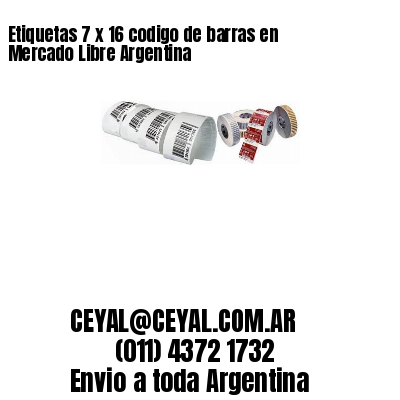Etiquetas 7 x 16 codigo de barras en Mercado Libre Argentina
