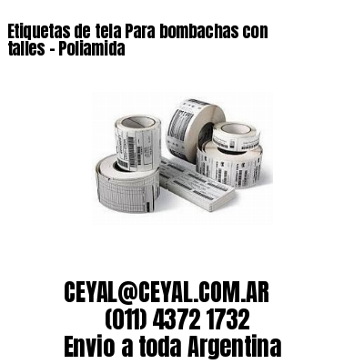 Etiquetas de tela Para bombachas con talles – Poliamida