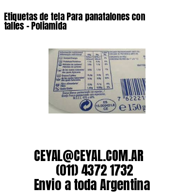 Etiquetas de tela Para panatalones con talles – Poliamida