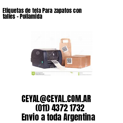 Etiquetas de tela Para zapatos con talles – Poliamida