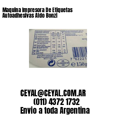 Maquina Impresora De Etiquetas Autoadhesivas Aldo Bonzi