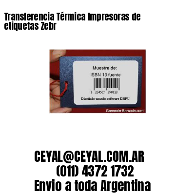 Transferencia Térmica Impresoras de etiquetas Zebr