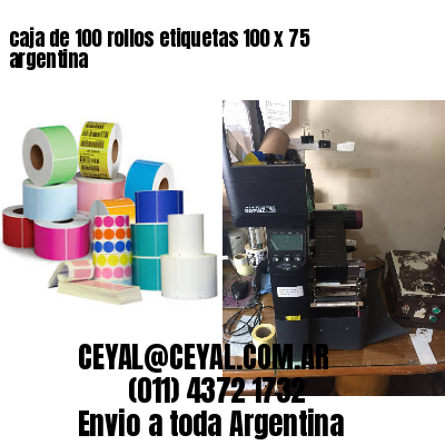 caja de 100 rollos etiquetas 100 x 75 argentina