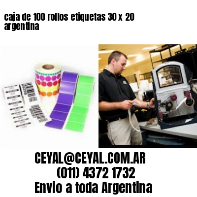 caja de 100 rollos etiquetas 30 x 20 argentina