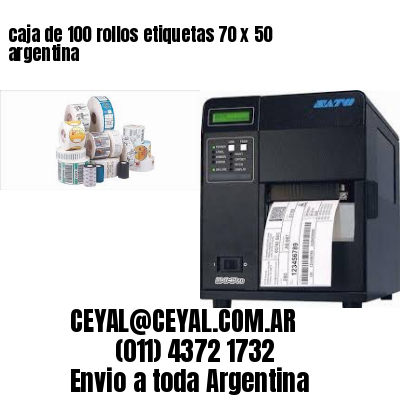 caja de 100 rollos etiquetas 70 x 50 argentina