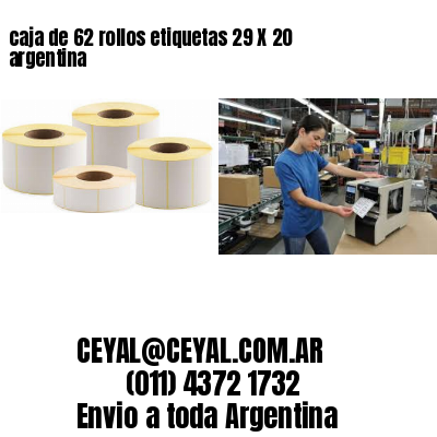 caja de 62 rollos etiquetas 29 X 20 argentina