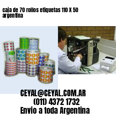 caja de 70 rollos etiquetas 110 X 50 argentina