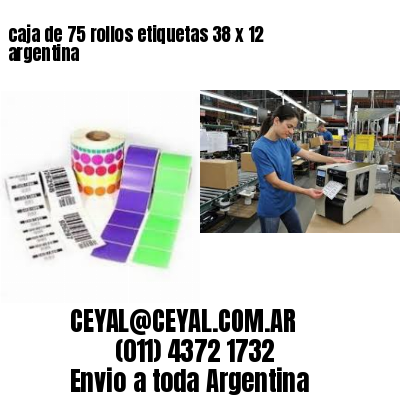 caja de 75 rollos etiquetas 38 x 12 argentina