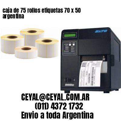 caja de 75 rollos etiquetas 70 x 50 argentina	