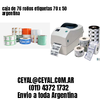 caja de 76 rollos etiquetas 70 x 50 argentina