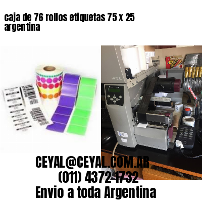 caja de 76 rollos etiquetas 75 x 25 argentina