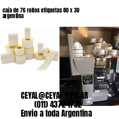 caja de 76 rollos etiquetas 80 x 30 argentina