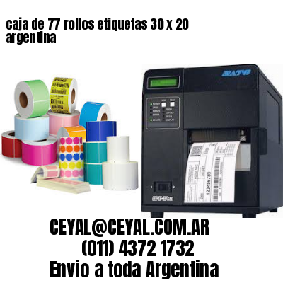 caja de 77 rollos etiquetas 30 x 20 argentina