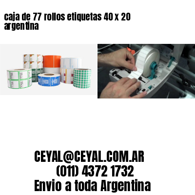 caja de 77 rollos etiquetas 40 x 20 argentina