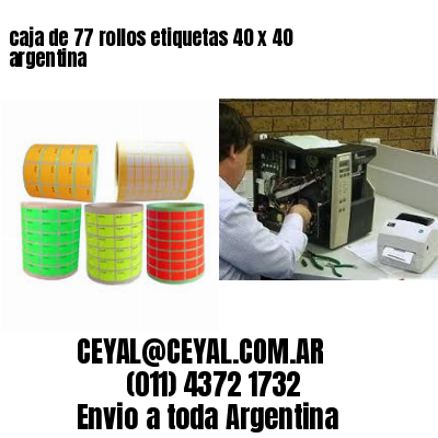 caja de 77 rollos etiquetas 40 x 40 argentina