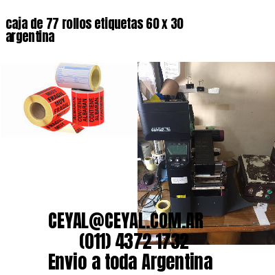 caja de 77 rollos etiquetas 60 x 30 argentina