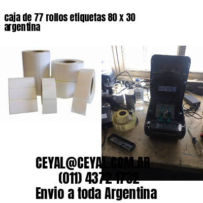caja de 77 rollos etiquetas 80 x 30 argentina
