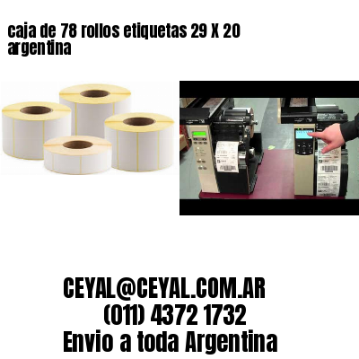 caja de 78 rollos etiquetas 29 X 20 argentina