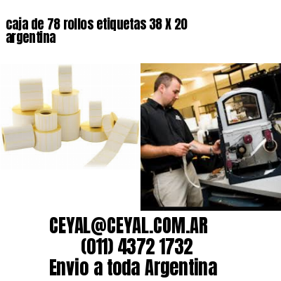 caja de 78 rollos etiquetas 38 X 20 argentina