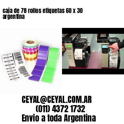 caja de 78 rollos etiquetas 60 x 30 argentina