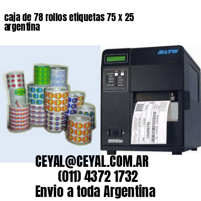 caja de 78 rollos etiquetas 75 x 25 argentina
