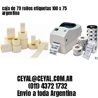 caja de 79 rollos etiquetas 100 x 75 argentina
